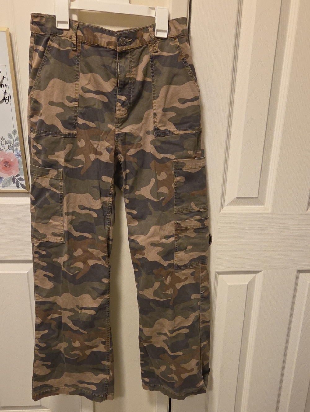 No Boundaries Camo Pants in Green and Tan